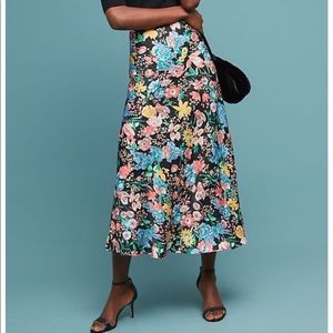 NWOT Anthropologie Maeve floral bias skirt